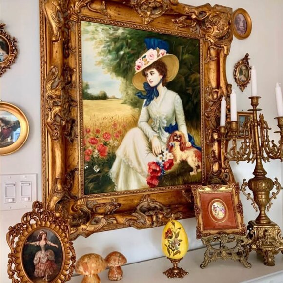 Vintage hand painted porcelain egg shelf decor 👑🥚 - Picture 7 of 7